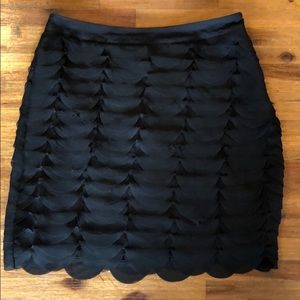 NWT Endless Love Scalloped Layered Black Skirt
